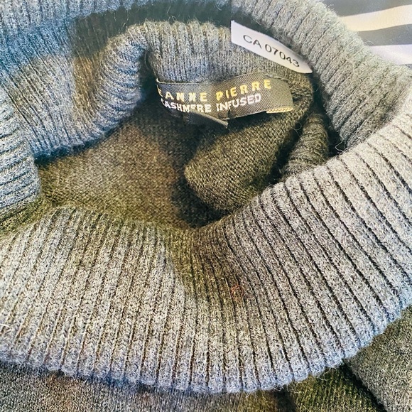 Gray Jeanne Pierre Cashmere Infused Sweater XL - Picture 4 of 4